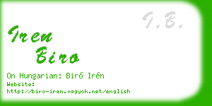 iren biro business card